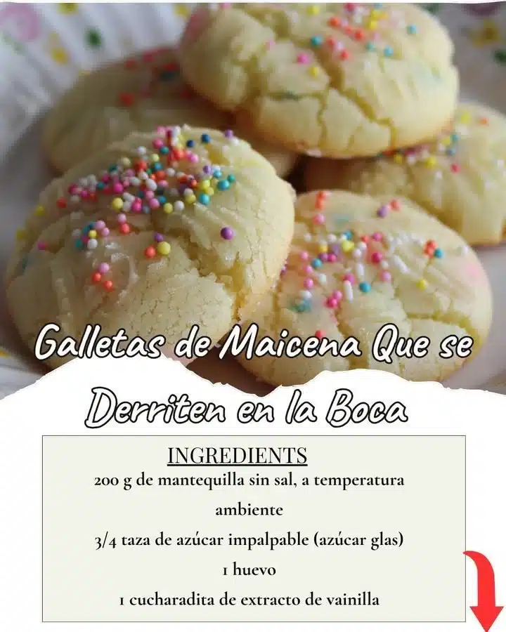 Deliciosas galletas de maicena que se derriten en la boca