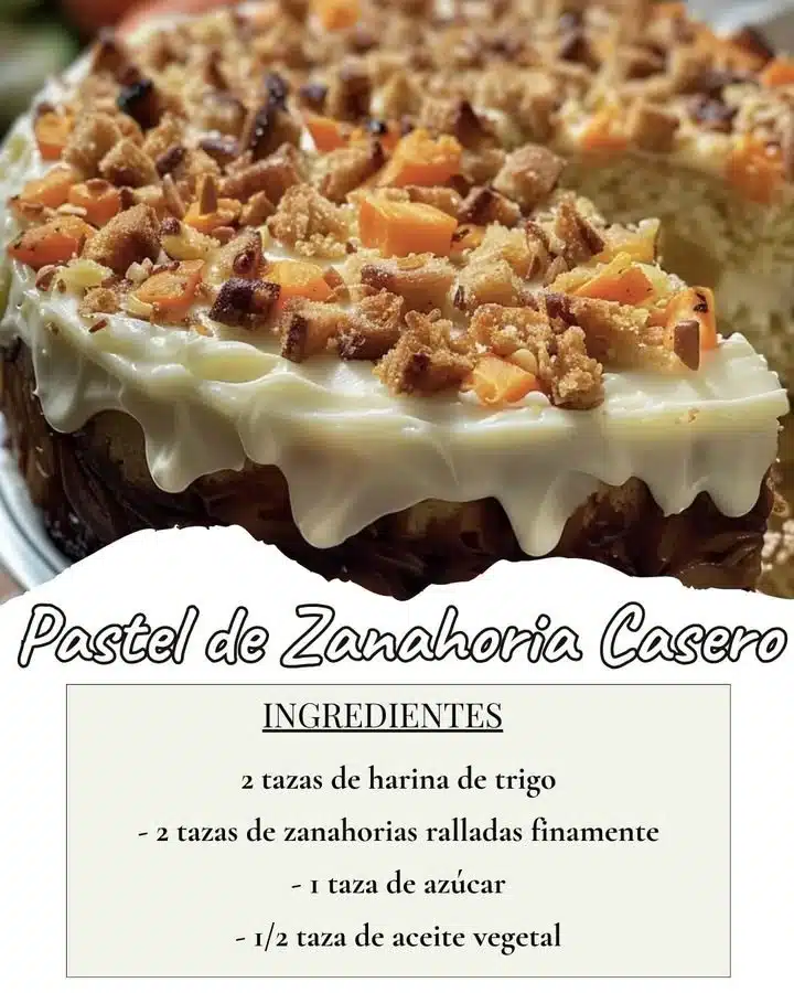 Delicioso pastel de zanahoria casero decorado con nueces y crema